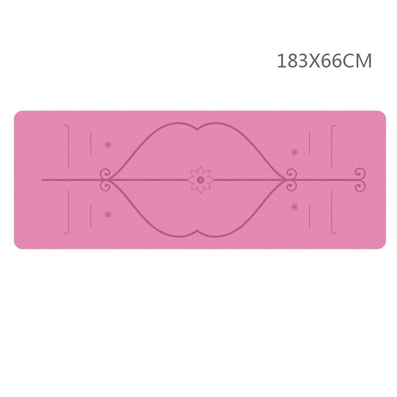 PU Rubber Yoga Mat with Position Line